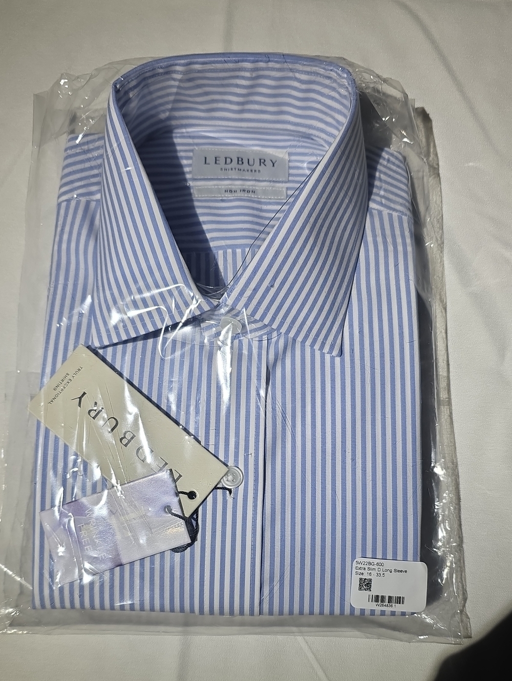 Ledbury Men's Light Blue Stripe Dress Shirt